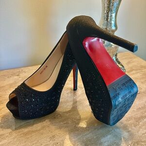 Sexy Red Bottom Peep-Toe Stiletto Heels!